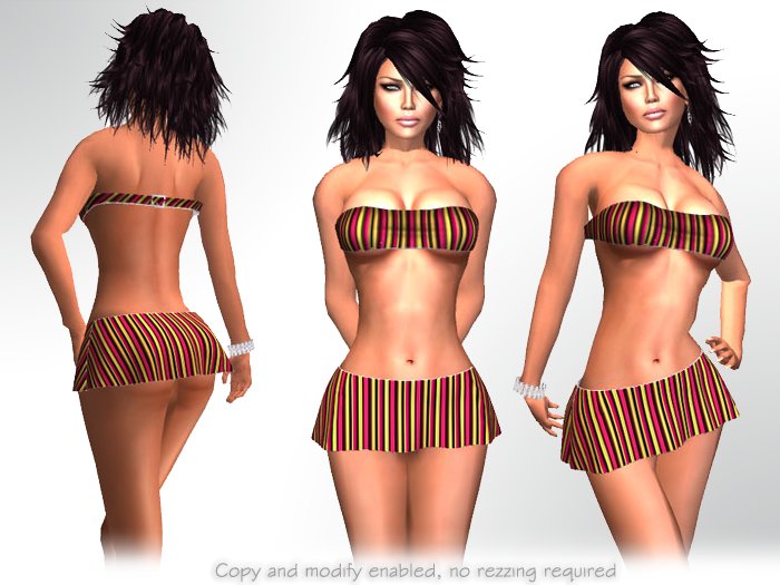 FUTE :: Cool mesh summer set (striped / vintage)