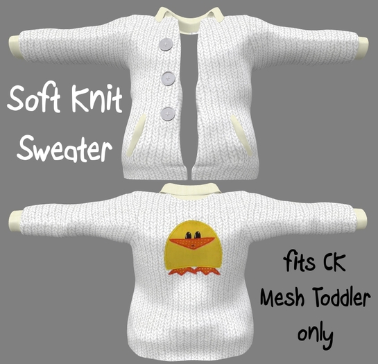 *Sparkle CK Toddler* Soft Knit Sweater~Ducky