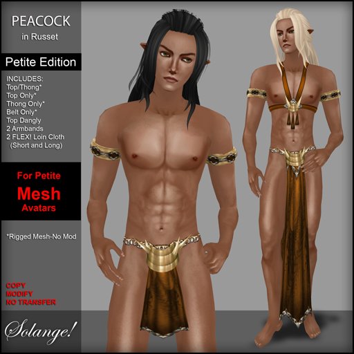 *Solange!* Petite Peacock 4 Men - RUSSET