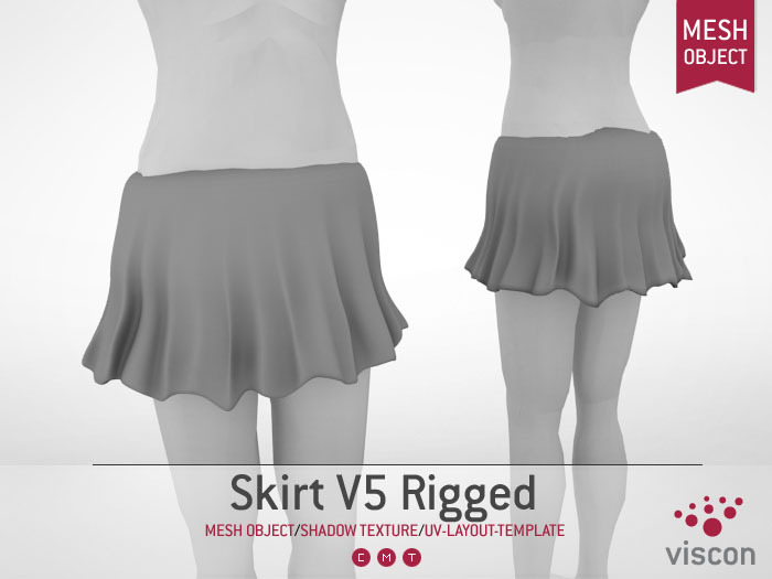 Viscon* Mesh Skirt V5 Rigged