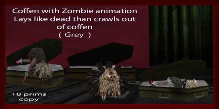 coffen ( grey ) with zombie crawling out animation