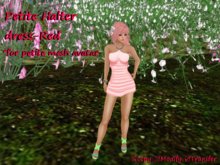 *Angel Rae's*Petite Bead Halter Dress-Red