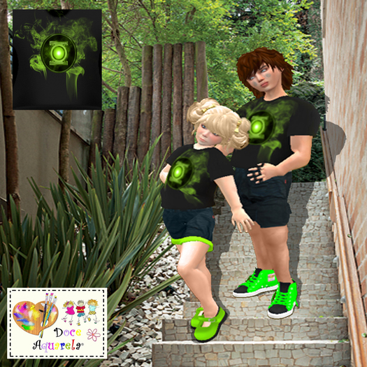 {**}DOCE AQUARELA{**}Outfit mesh Lanterna Verde Girl