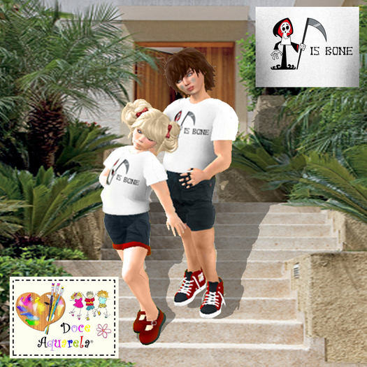 {**}DOCE AQUARELA{**}Outfit mesh Puro Osso Boy