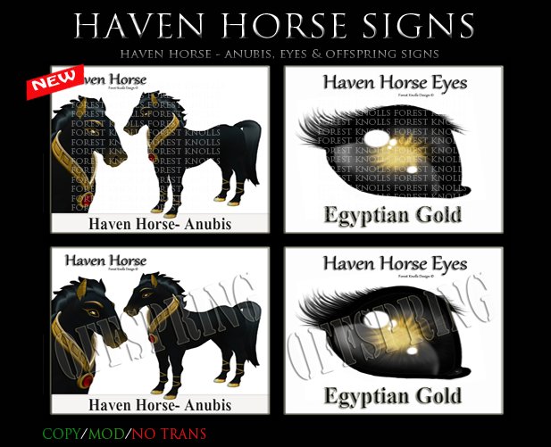 Haven Horse Anubis Signs & Offspring