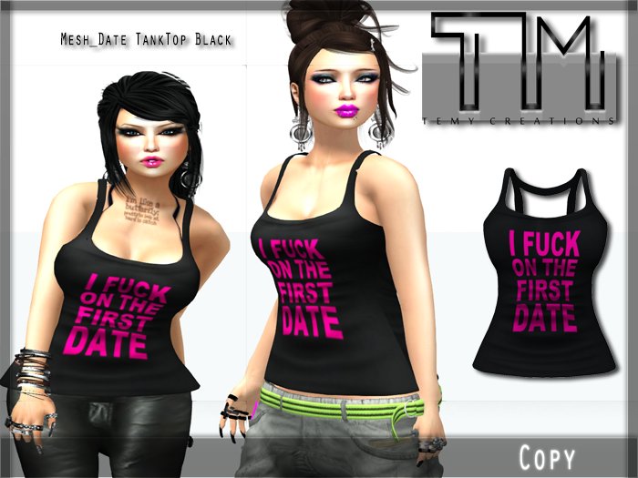 [TM] Mesh_Date TankTop Black