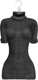 "Black Long Sweater Dress" Lady Mor