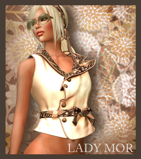 "Silk Peach Vest" Lady Mor 