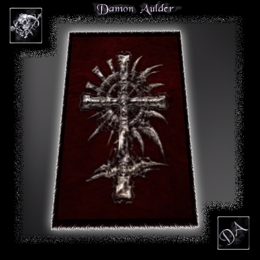 NuTec: Dark Bone Cross Gothic Rug