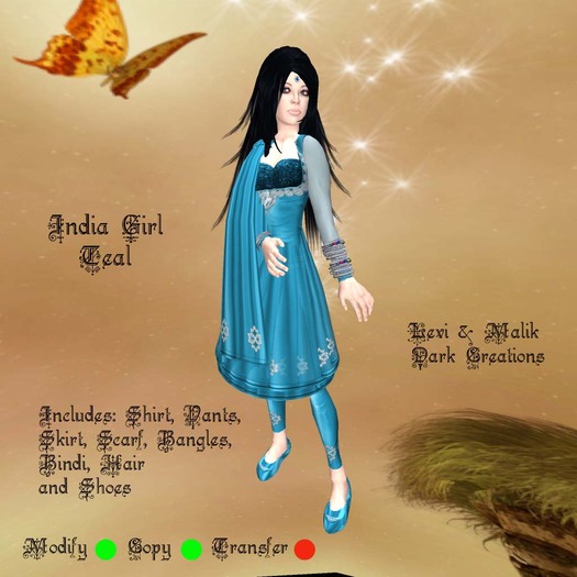 India Girl Teal