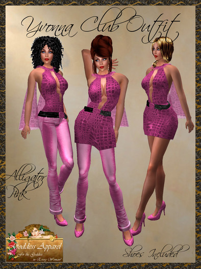 *Goddess* Yvonna in Jewel Alligator Pink