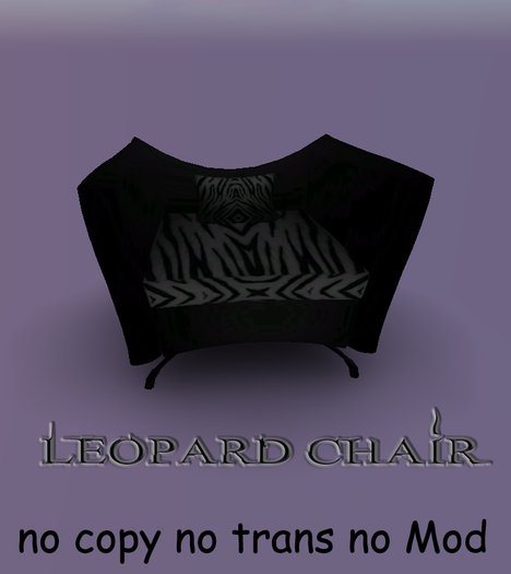 Animal print chair