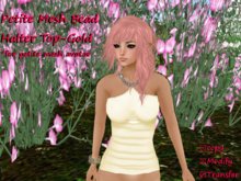 *Angel Rae's*Petite Bead Halter Top-Gold