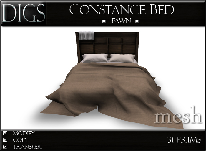 DIGS - Constance Bed - Fawn - Cuddle Version [MESH]