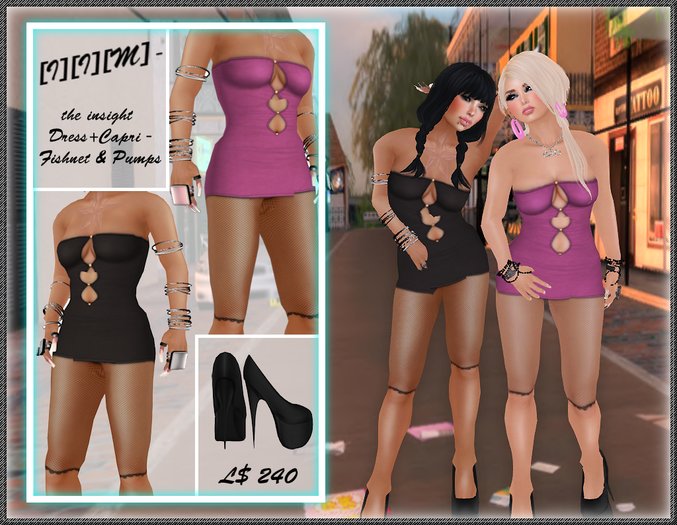 [I][I][M] - the insight Dress pink-black