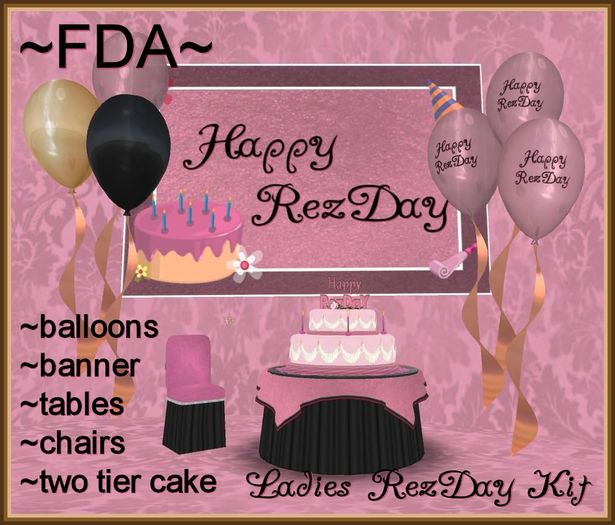~FDA~ FRUGAL ~ LADIES RezDay  Party Kit