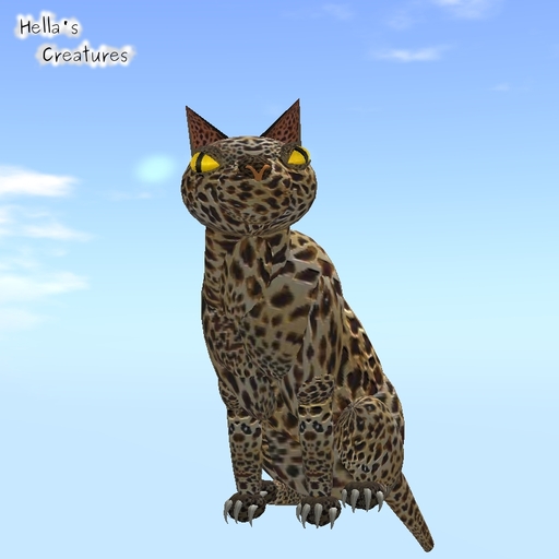 Hella's Creatures - leopard Shoulder Cat