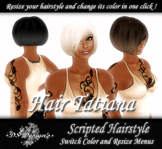 ** DS Design's ** SCRIPTED HAIR - TATIANA - ALL SHADES PACK