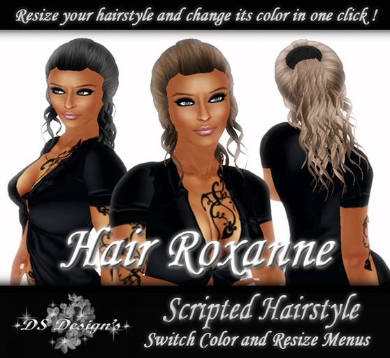 ** DS Design's ** SCRIPTED HAIR - ROXANNE - ALL SHADES PACK
