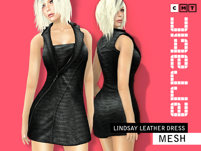 erratic / lindsay - leather dress / croc black