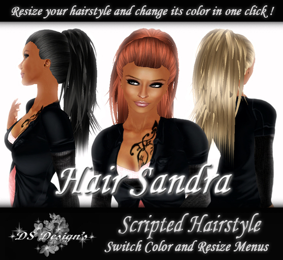 ** DS Design's ** SCRIPTED HAIR - SANDRA - ALL SHADES PACK