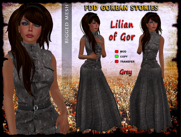 ~FDD GS "Lilian" Rigged Mesh Grey