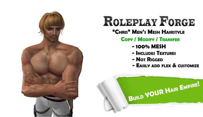 -Roleplay Forge- "Chris" Men's Mesh Hair
