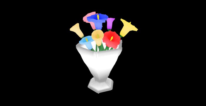 Flower display sculptys type 3