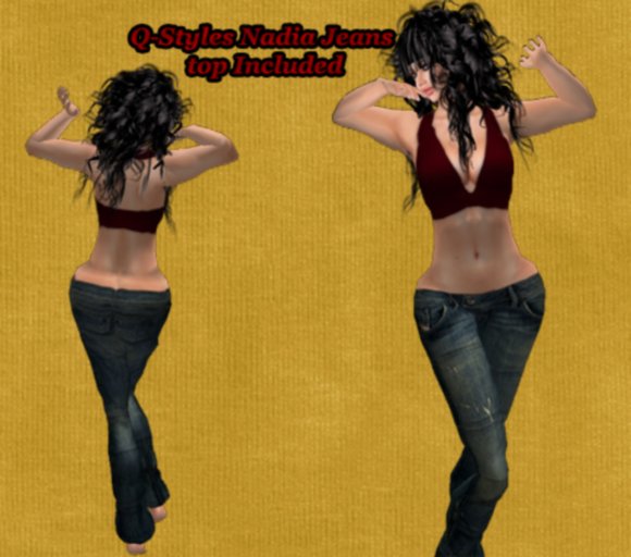Q-Styles Nadia Jean Fit w Top