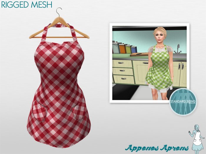 Apponos Aprons: Gigingham: Lipstick