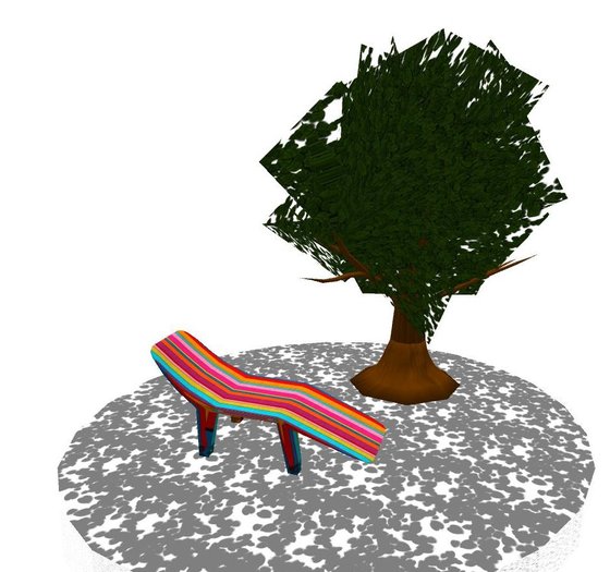 Deck Chair Rest in the Tree's Shade 
