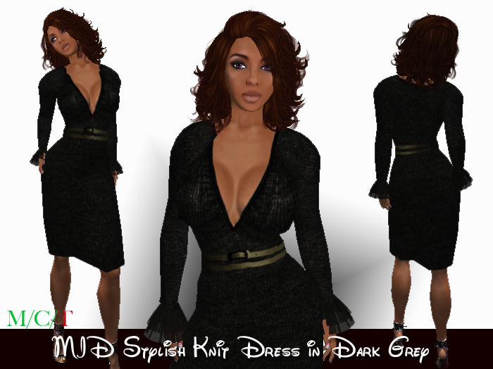 *MID*Stylish Knit  In Dark Gray