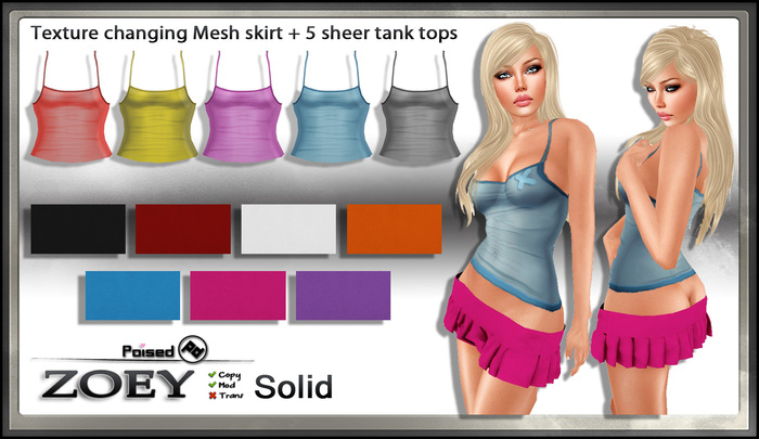 ::Poised:: Zoey Mesh Outfit - Solid Pack 