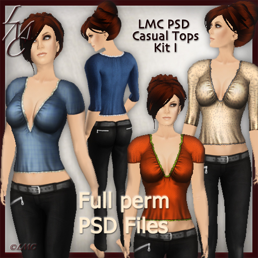 -REDUCED PRICE- LMC Designer PSD Files - Casual Tops Kit I - BOM