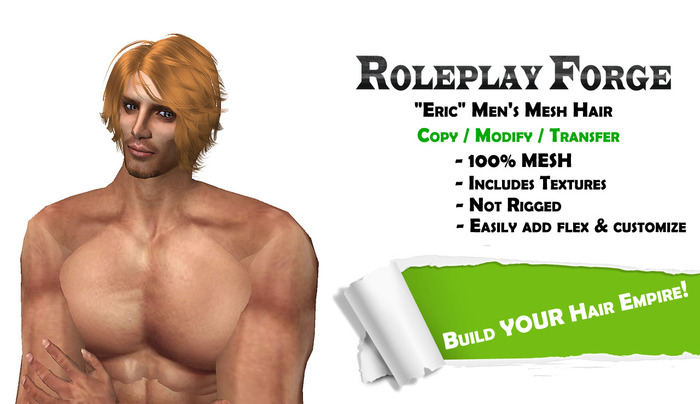 -Roleplay Forge- "Eric" Men's Mesh Hair