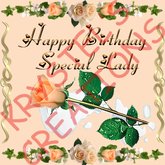 HBF79 Happy Birthday Special Lady (Wear Me)