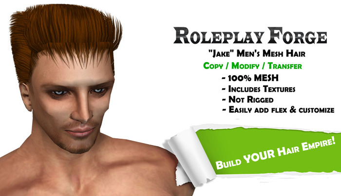 -Roleplay Forge- "Jake" Men's Mesh Hair
