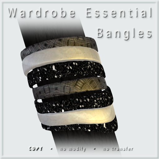 ~ghee~ B&W Sparkle Shimmer Bangles
