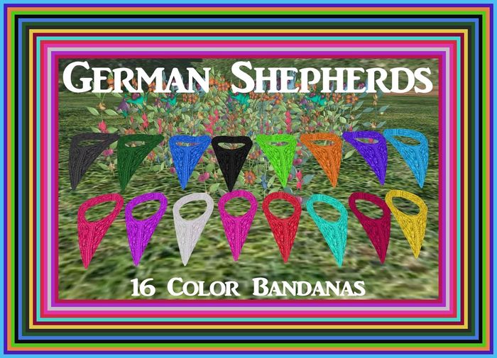 German Shepherd 16 Colors Bandanas