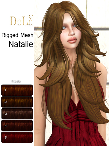 =DeLa*= Mesh Hair "Natalie" Reds
