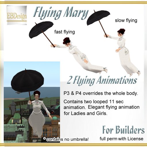 EBDesign Flying Mary Umbrella Animations