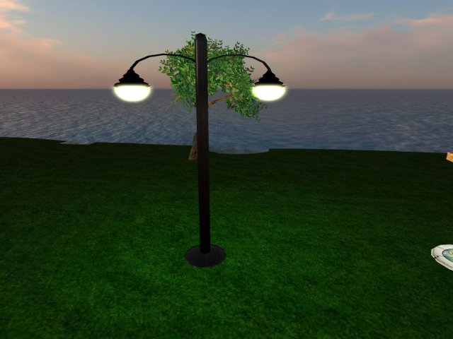 Old & New World Light Post with 2 Lamps