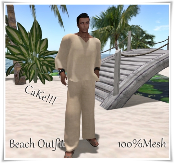 [[CaKe!]]-Mesh_Men's Beach Outfit Pressec