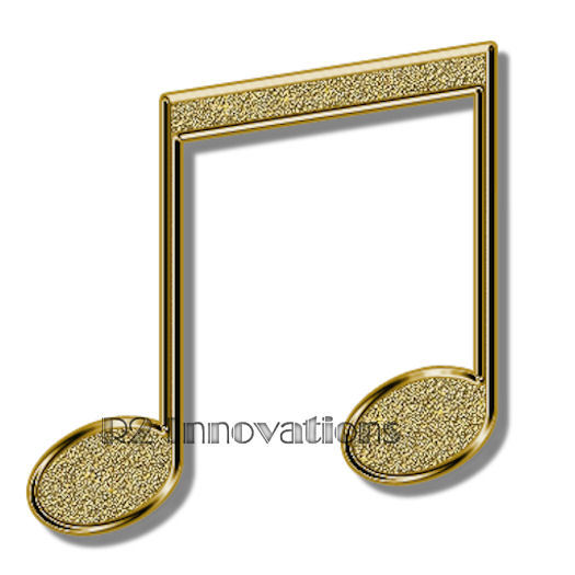 Music Note 2 Gold