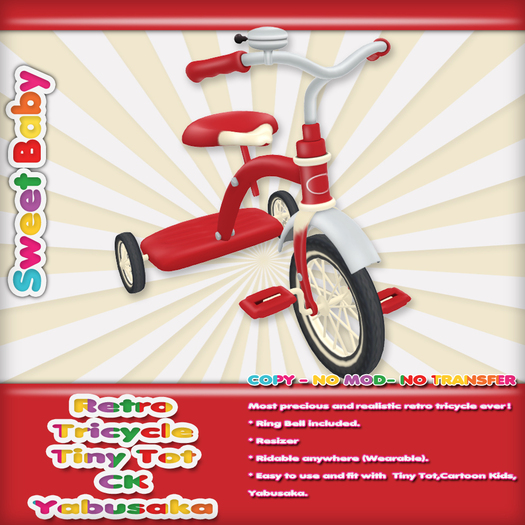 Sweet Baby - Retro Tricycle - Red