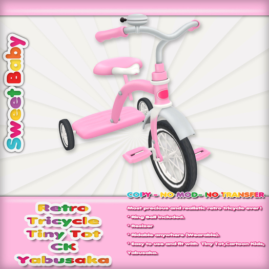 Sweet Baby - Retro Tricycle - Pink