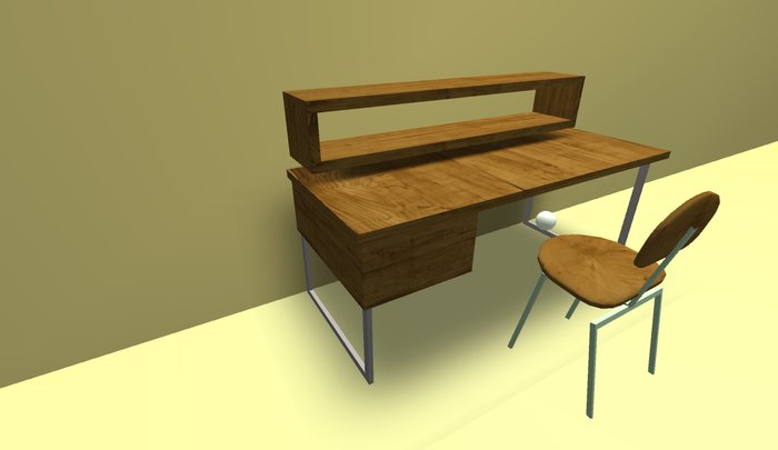 Modern Birch Desk & Chair