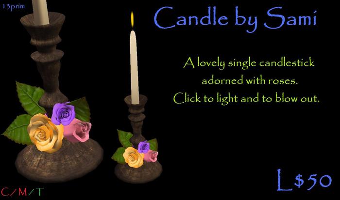 Spring & Easter Sale Candle & Roses by sami (ornge,purp,pink))