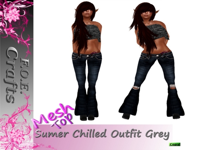 F.O.E. CraftsSummer Chilled Outfit Gray BOXED
