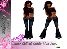 F.O.E. CraftsSummer Chilled Outfit Blue Jean BOXED